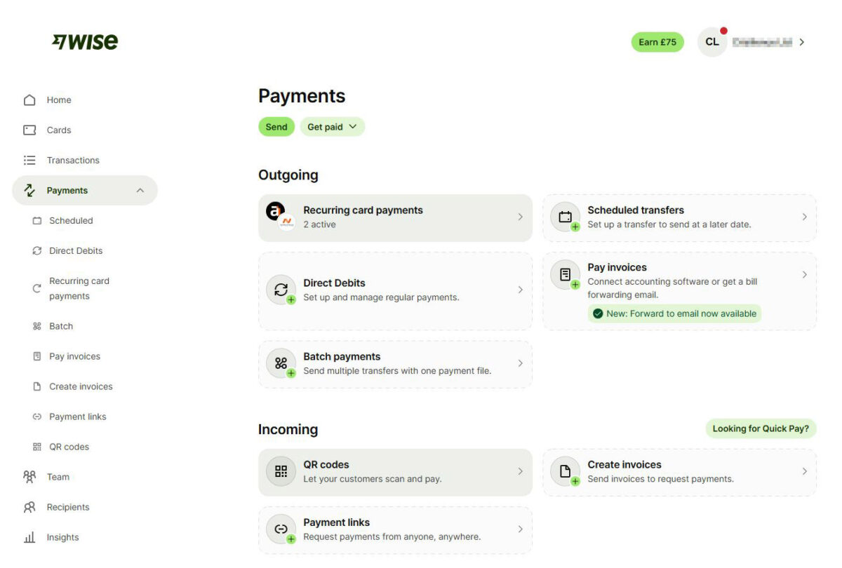 Wise Business - the Payments hub gathers it all