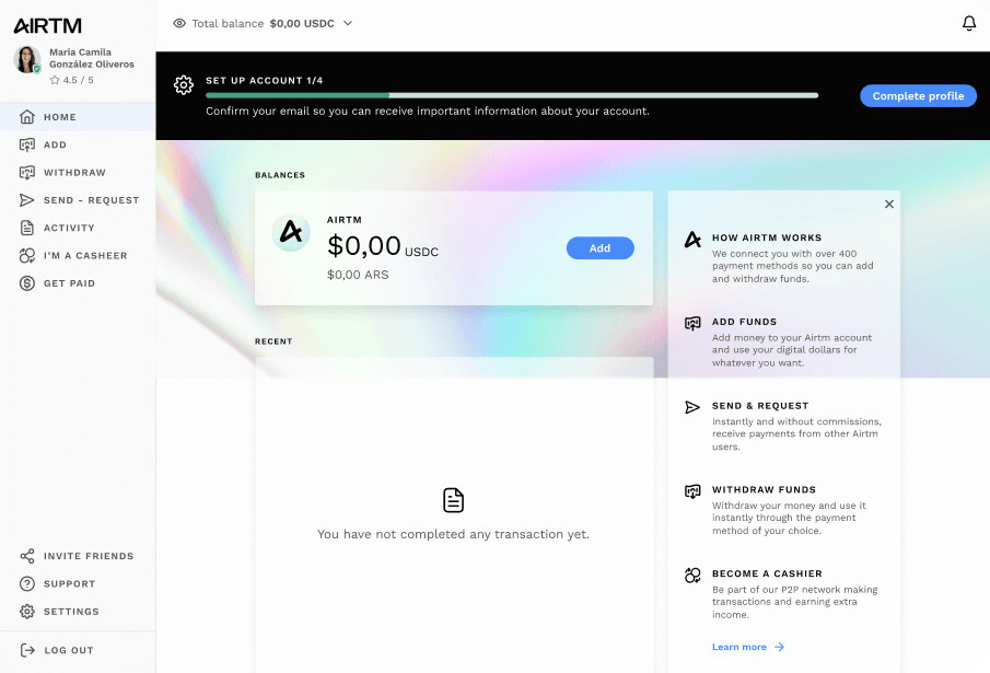 AirTM is a fintech platform its makers call the world’s most connected digital-dollar account